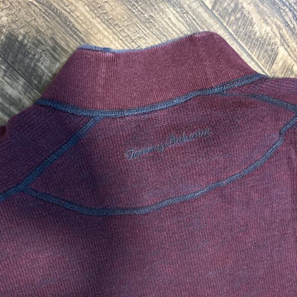 Tommy Bahama Men’s Blue Red Reversible Quarter Zip Pullover Sweatshirt 2XL - Picture 8 of 8